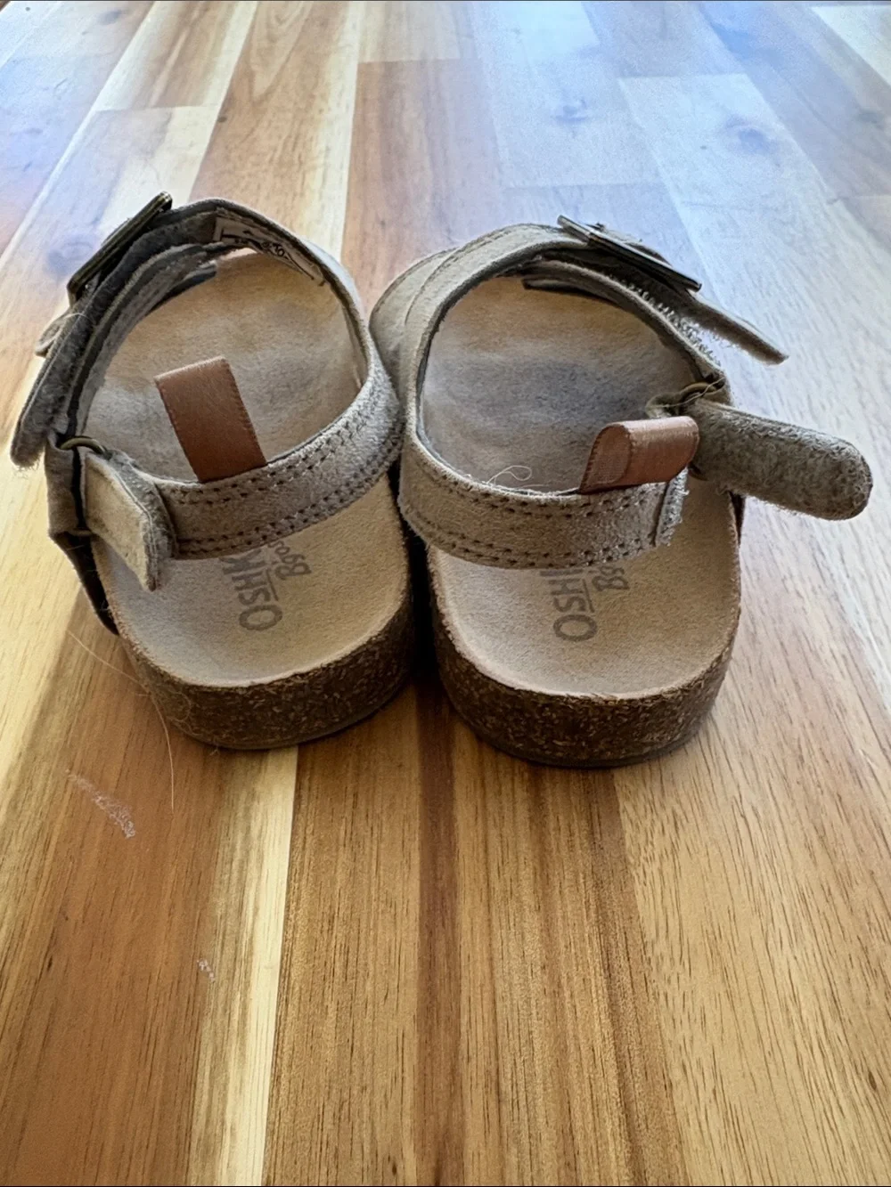 OshKosh B'gosh Tan Suede Double-Buckle Kids Sandals